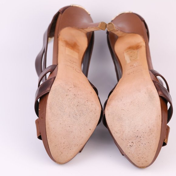 CHRISTIAN Dior Brown Gladiator Multi-Strap Sandals Size 6.5 - Picture 5 of 5